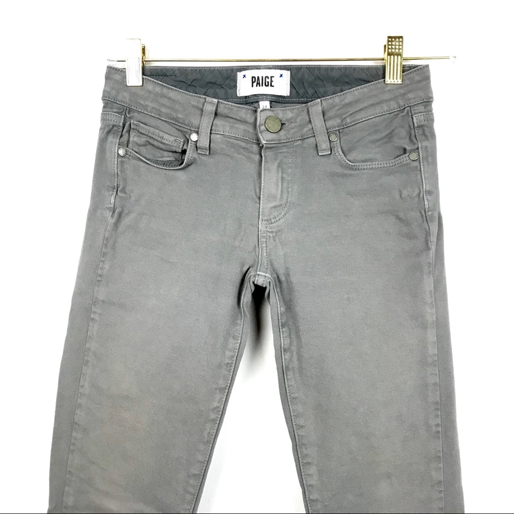 Paige Skyline Skinny Gray Stretch Jeans size 24 - Picture 3 of 7